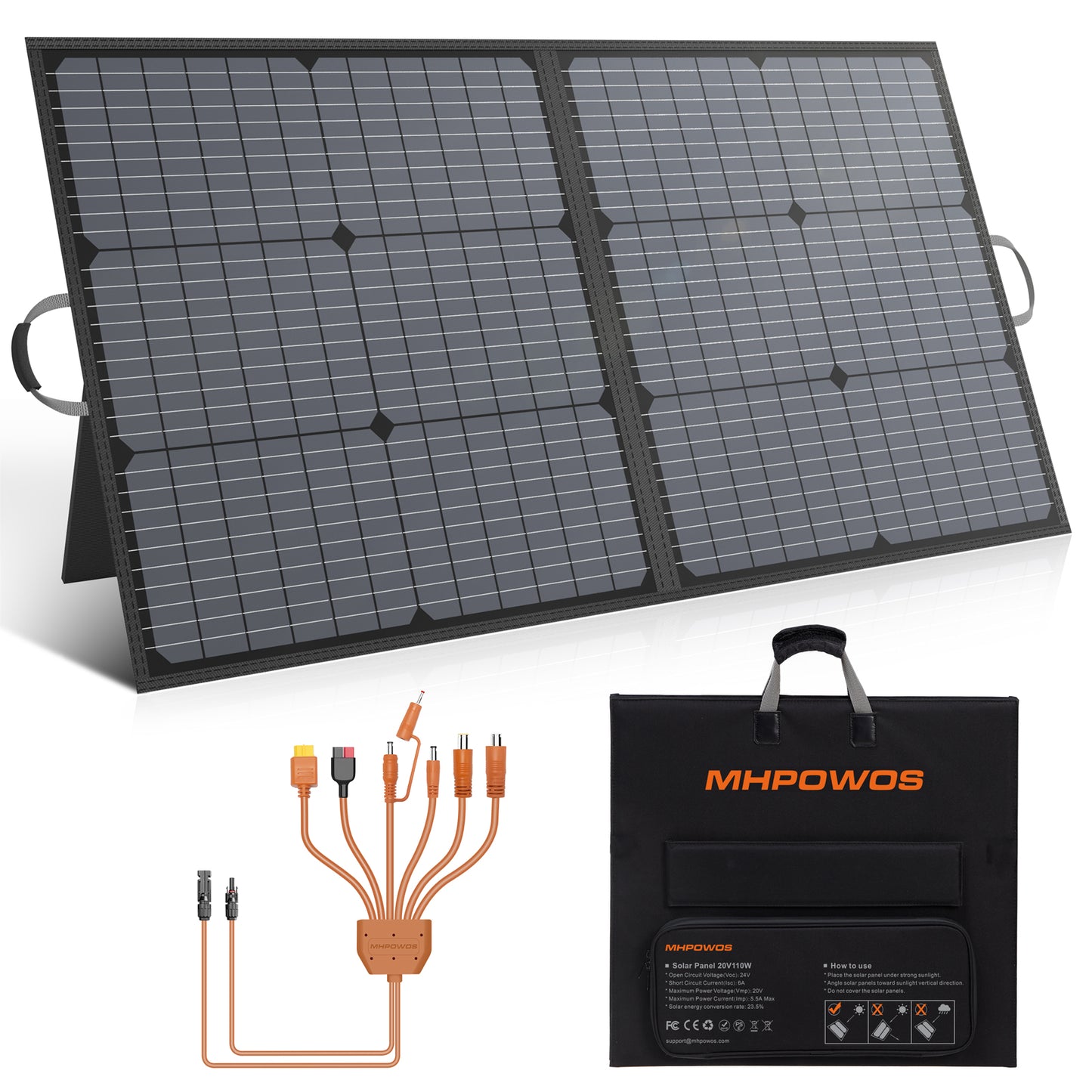 MHPOWOS 110W Foldable Solar Panel