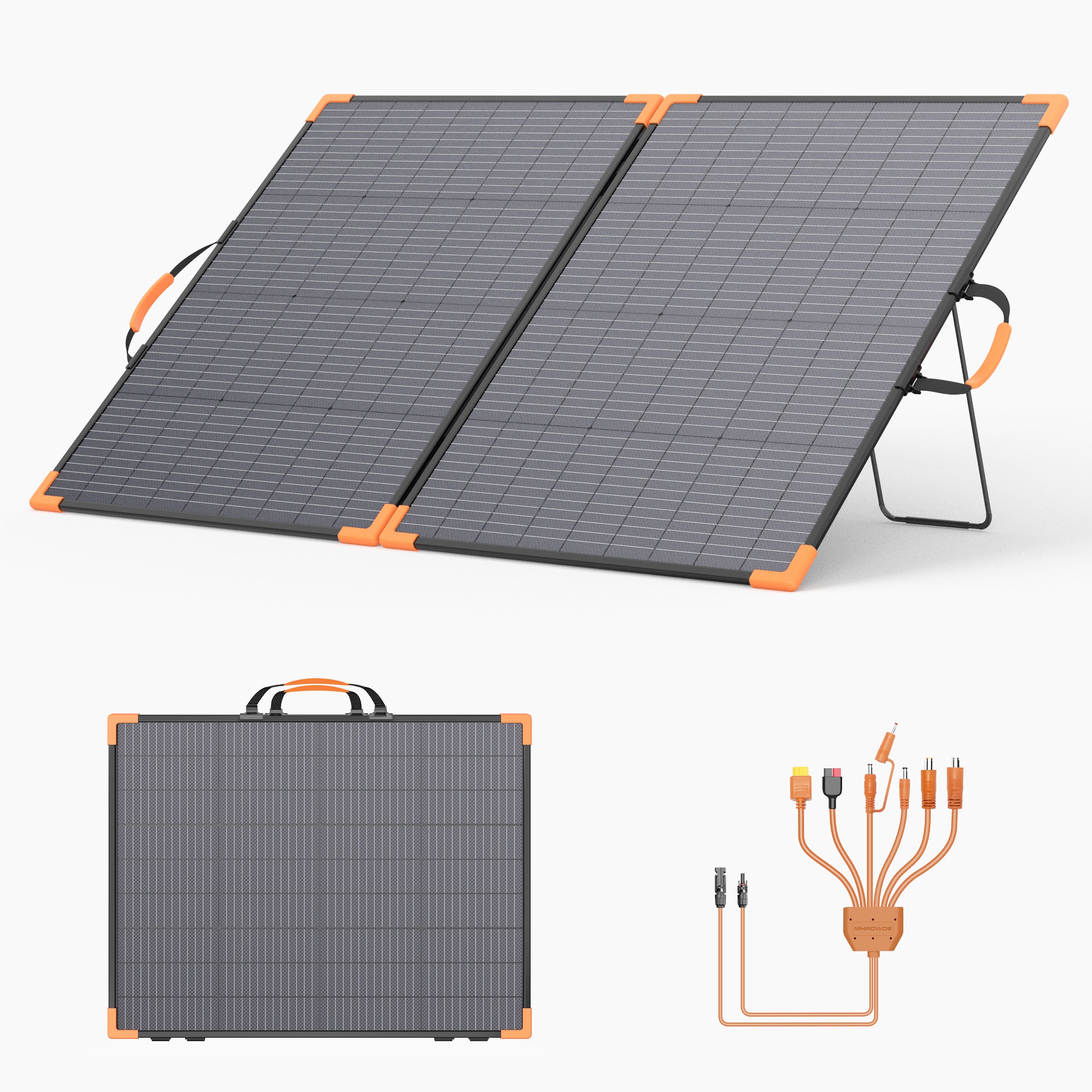 MHPOWOS 220W Bifaziales, faltbares Solarpanel: Hocheffiziente, tragbare Energie für Camping- und Outdoor-Abenteuer
