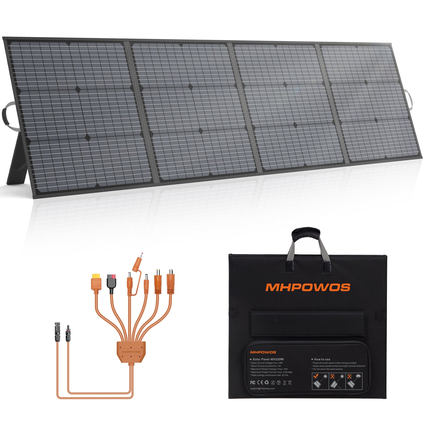 MHPOWOS 220W Foldable Solar Panel