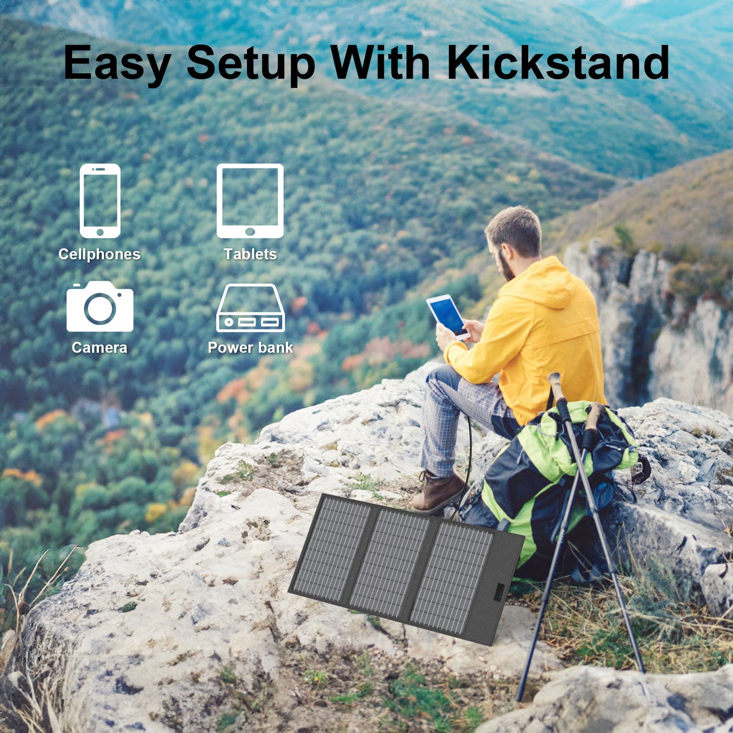 MHPOWOS 45W Portable Solar Panel