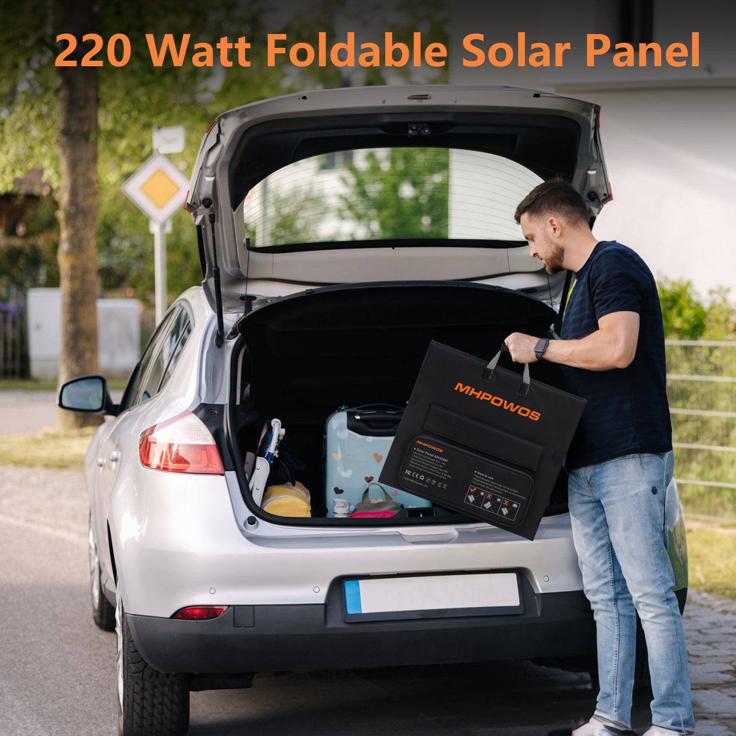 MHPOWOS 220W Foldable Solar Panel