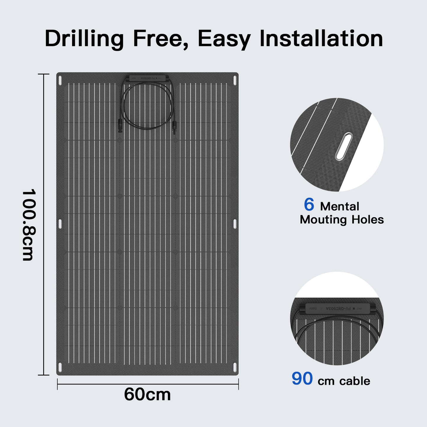 MHPOWOS 100W Flexible Solar Panel