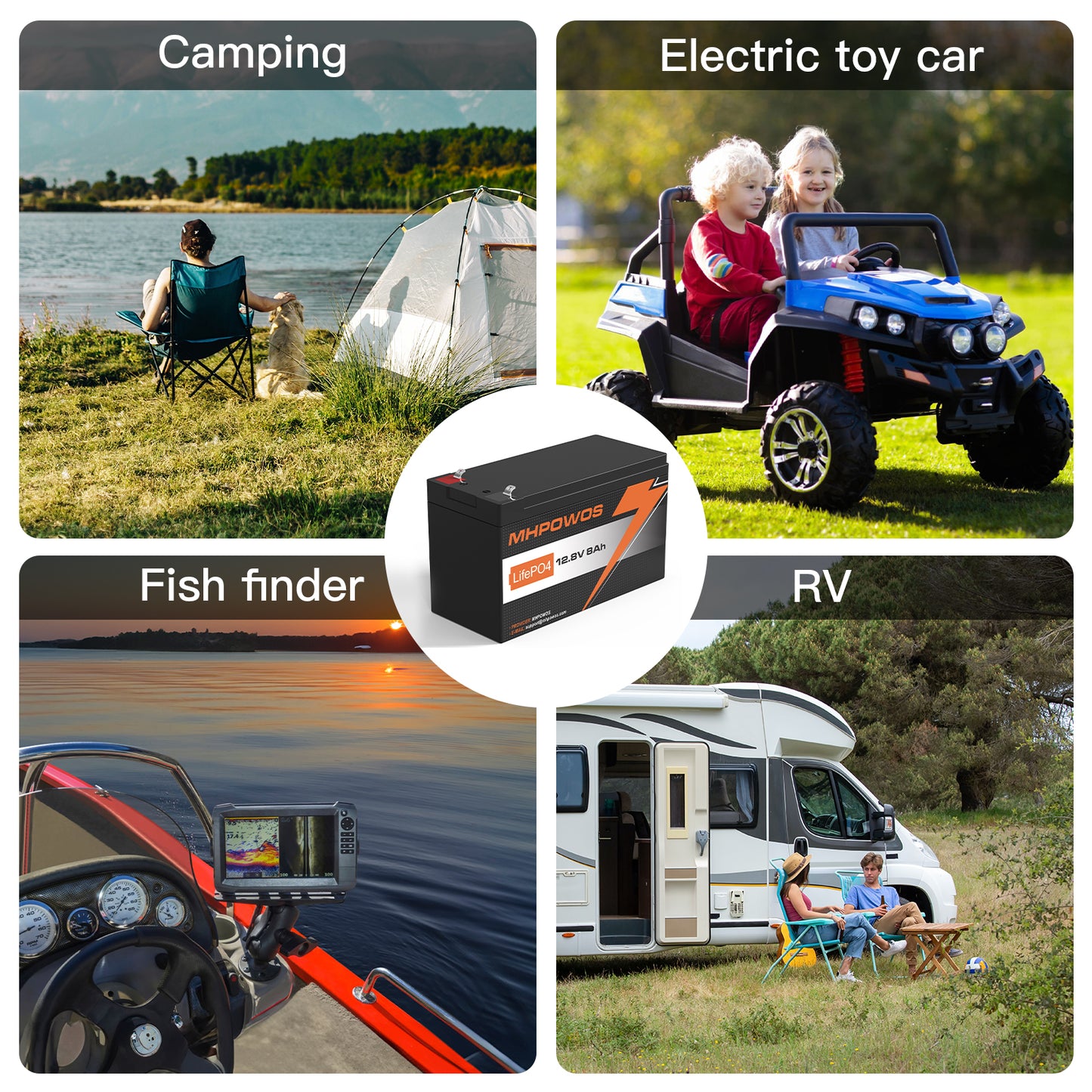 MHPOWOS 12V8Ah LifePO4 Battery