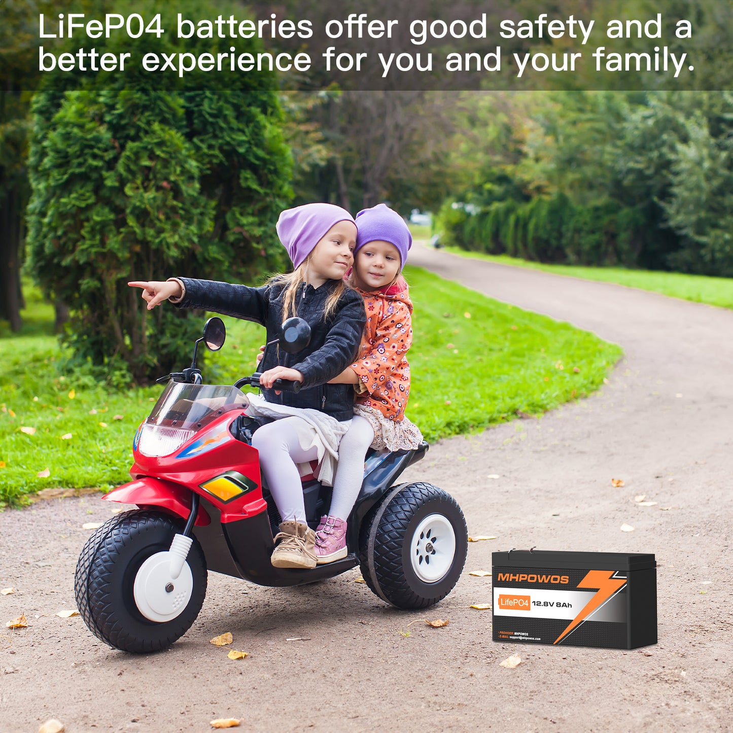 MHPOWOS 12V8Ah LifePO4 Battery