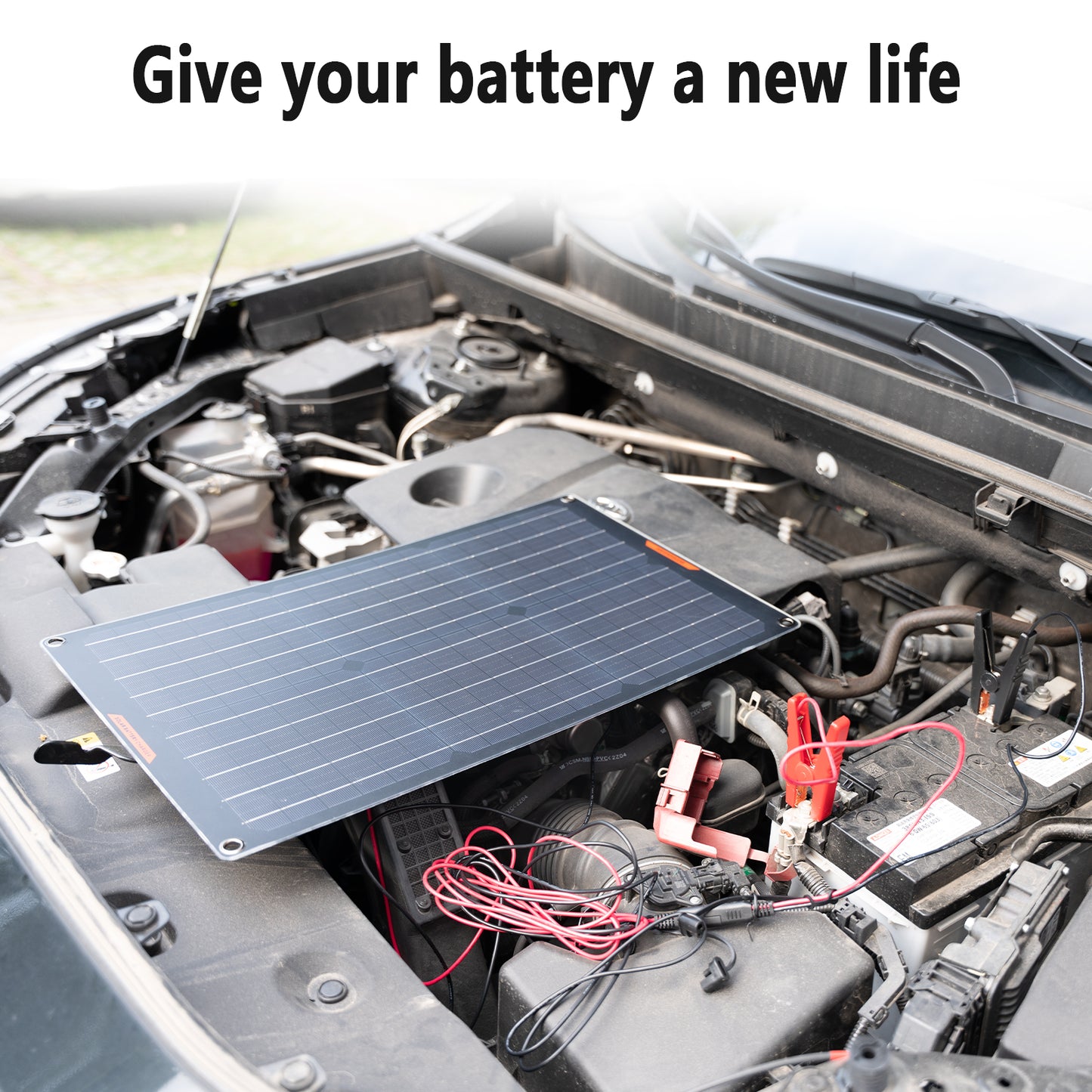 MHPOWOS 50W Solar-Batterie-Erhaltungsladegerät
