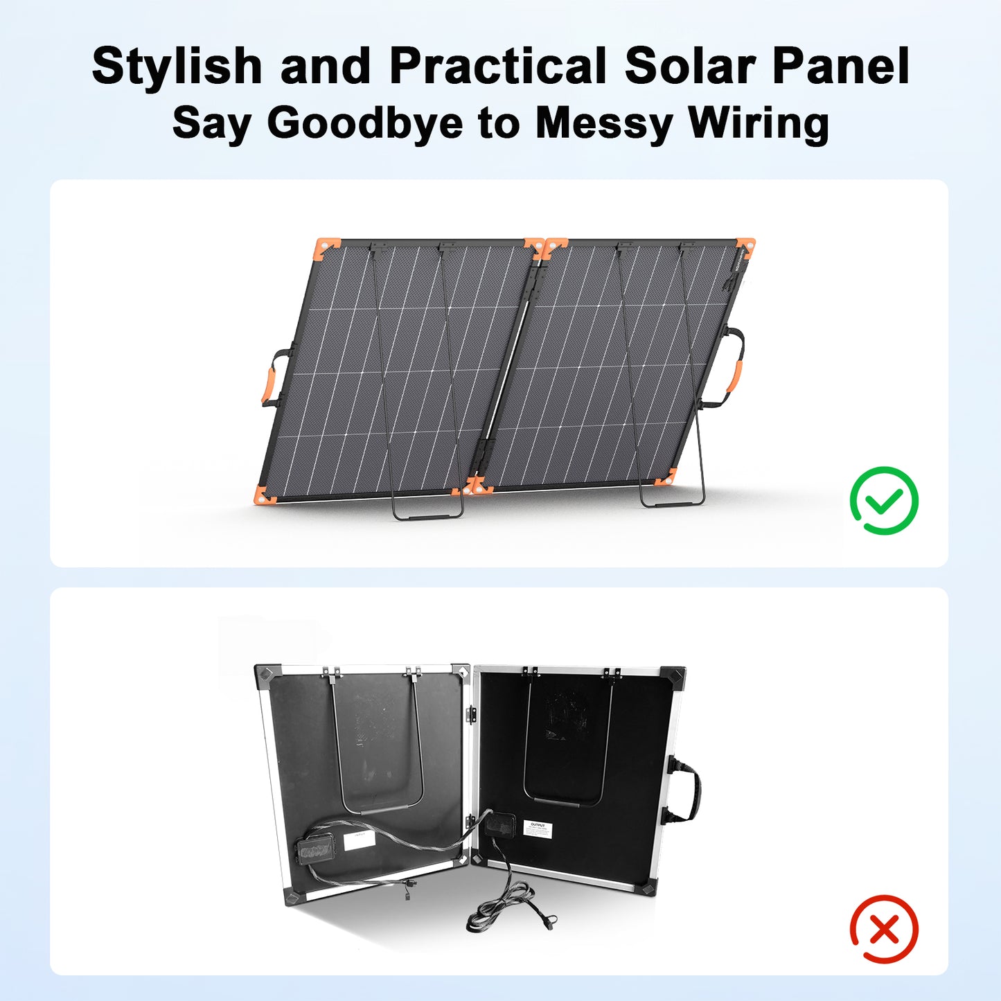 MHPOWOS 200W Bifacial Foldable Solar Panel