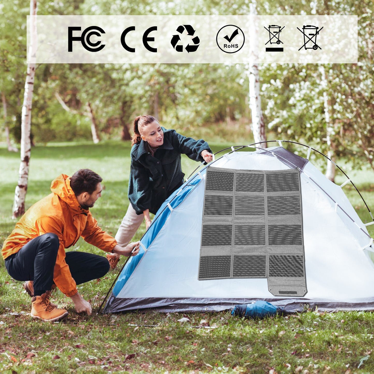 MHPOWOS 120W Portable Solar Panel