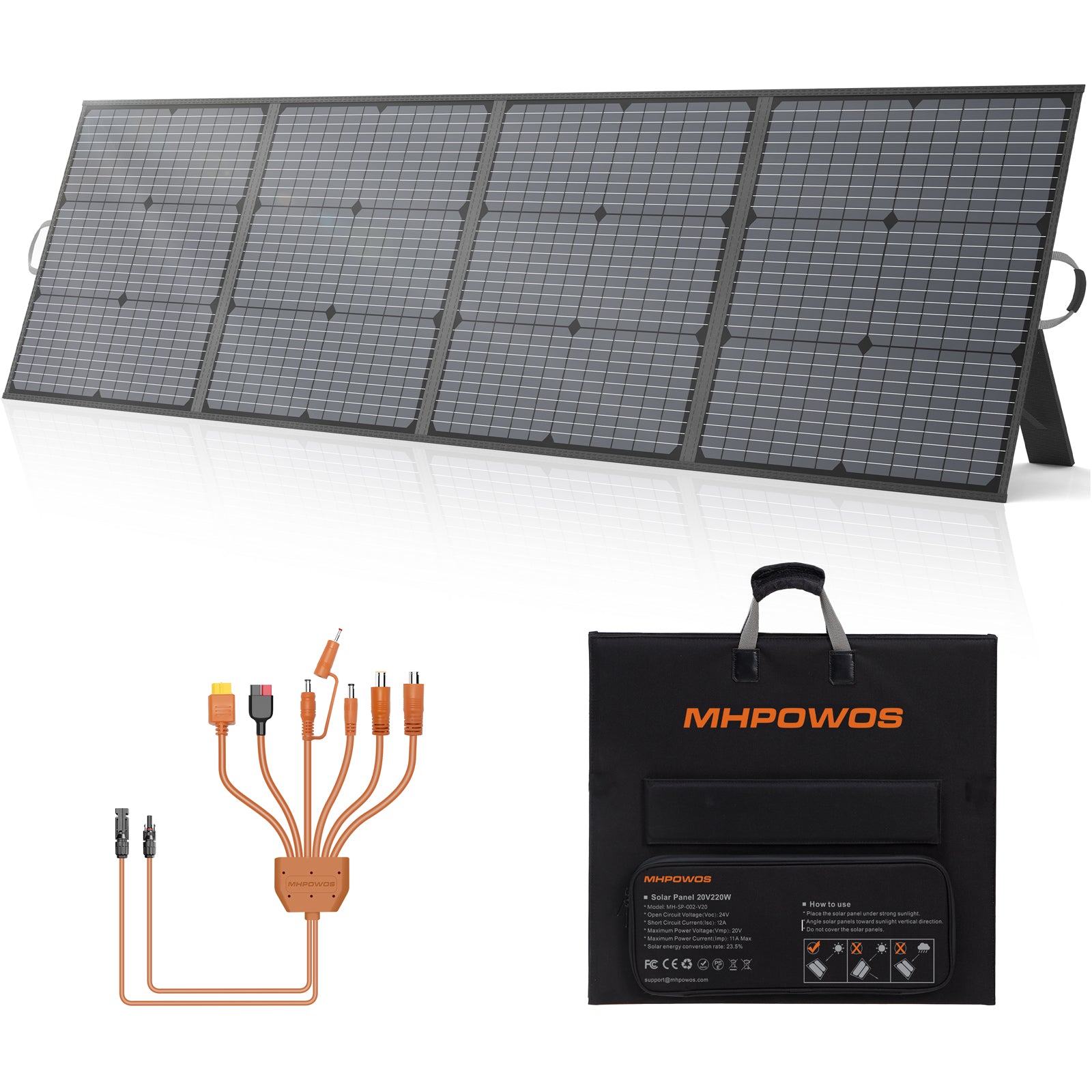 MHPOWOS 220W faltbares Solarpanel