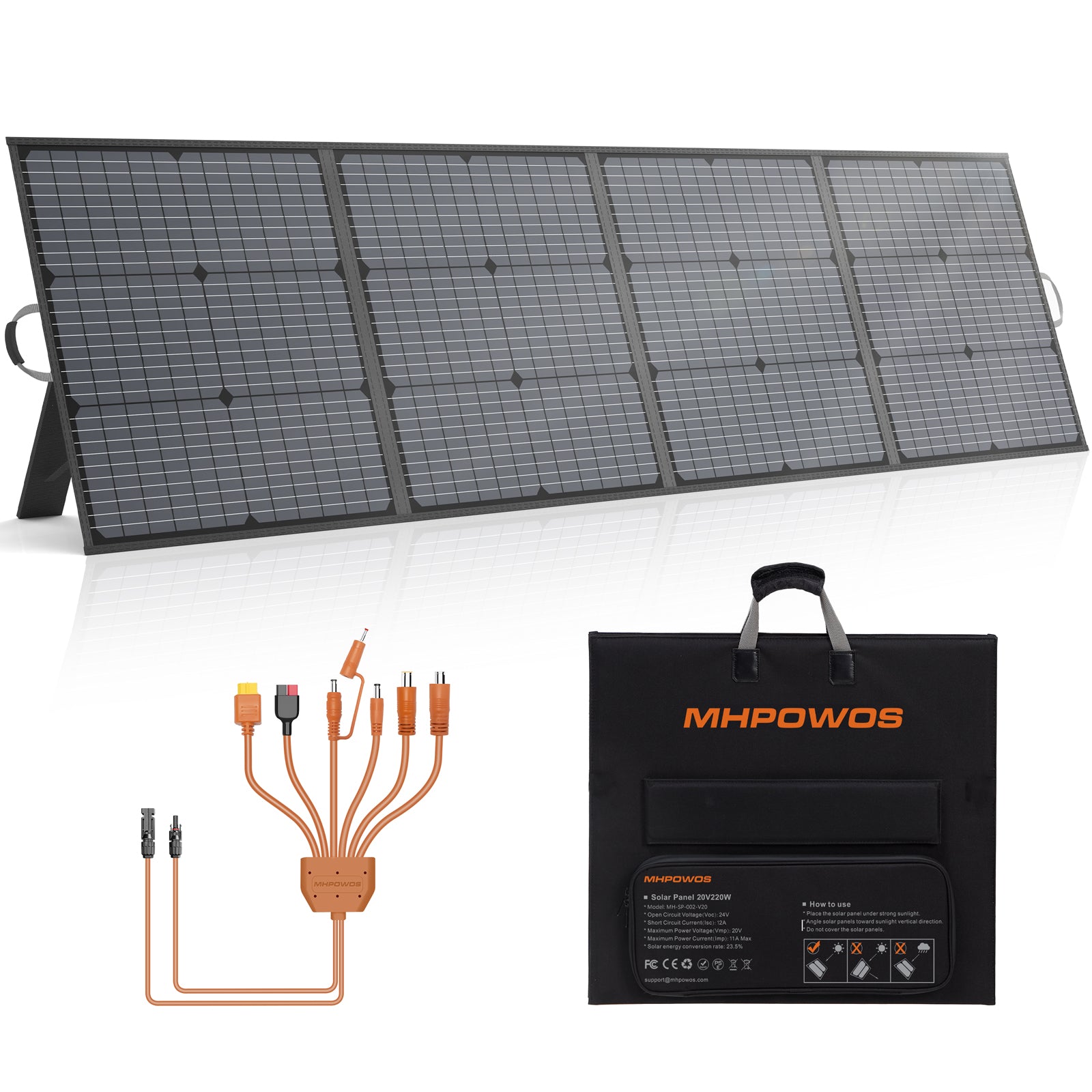 MHPOWOS 220W faltbares Solarpanel