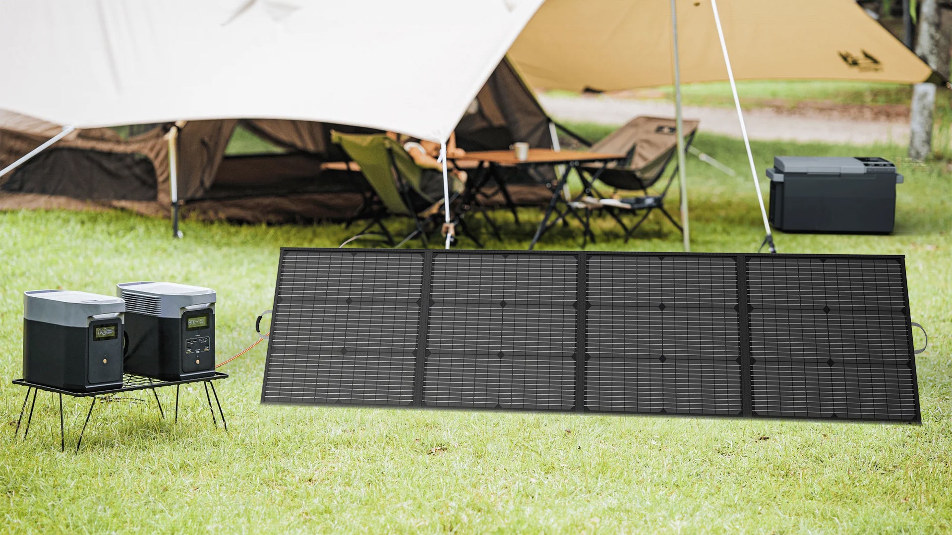 MHPOWOS 220W Foldable Solar Panel High-Efficiency Solar Charging