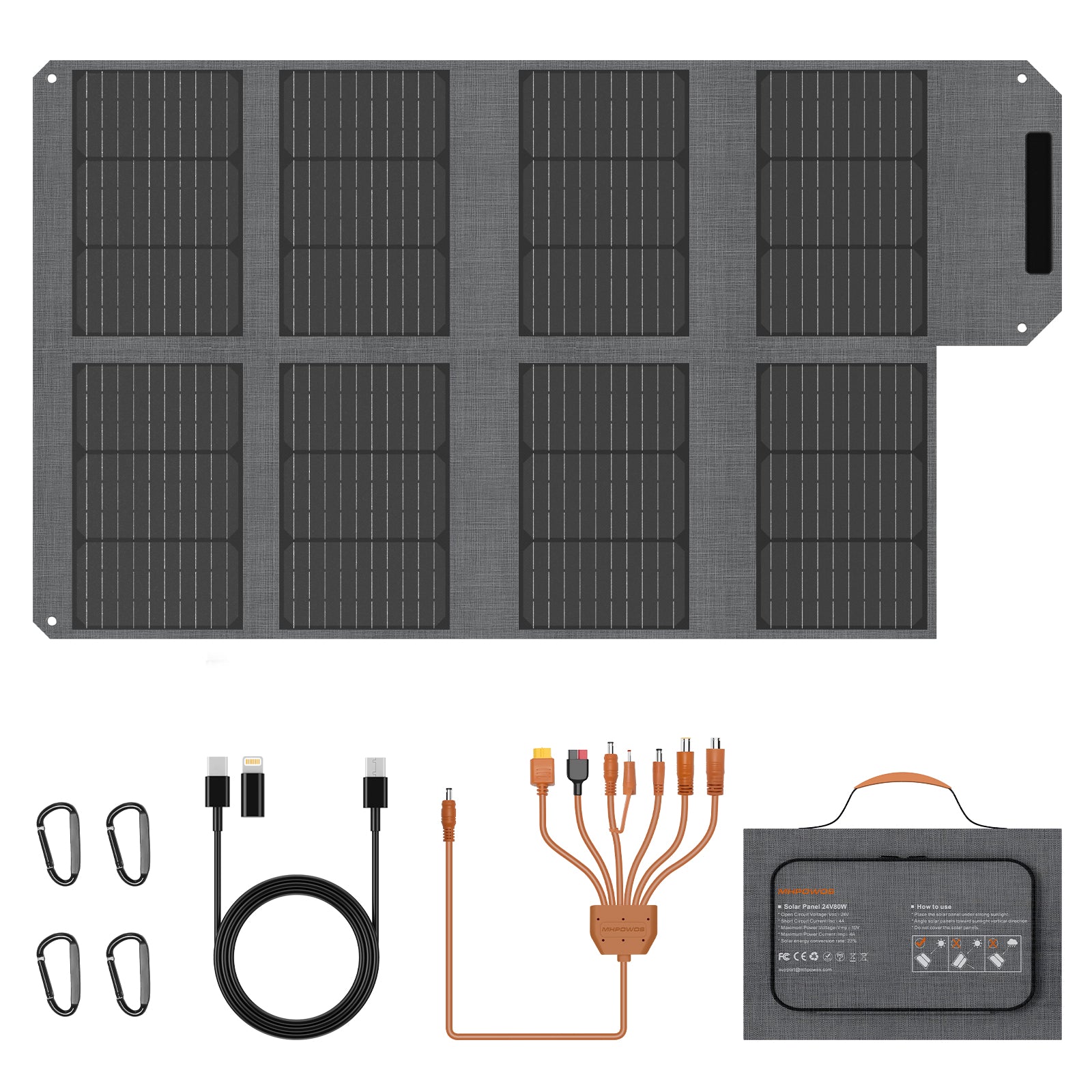 MHPOWOS 80W faltbares Solarpanel