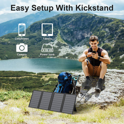 MHPOWOS 60W Portable Solar Panel