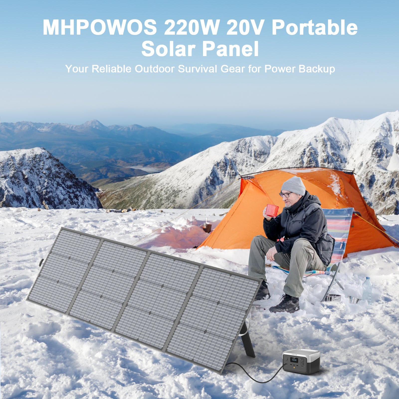 MHPOWOS 220W faltbares Solarpanel