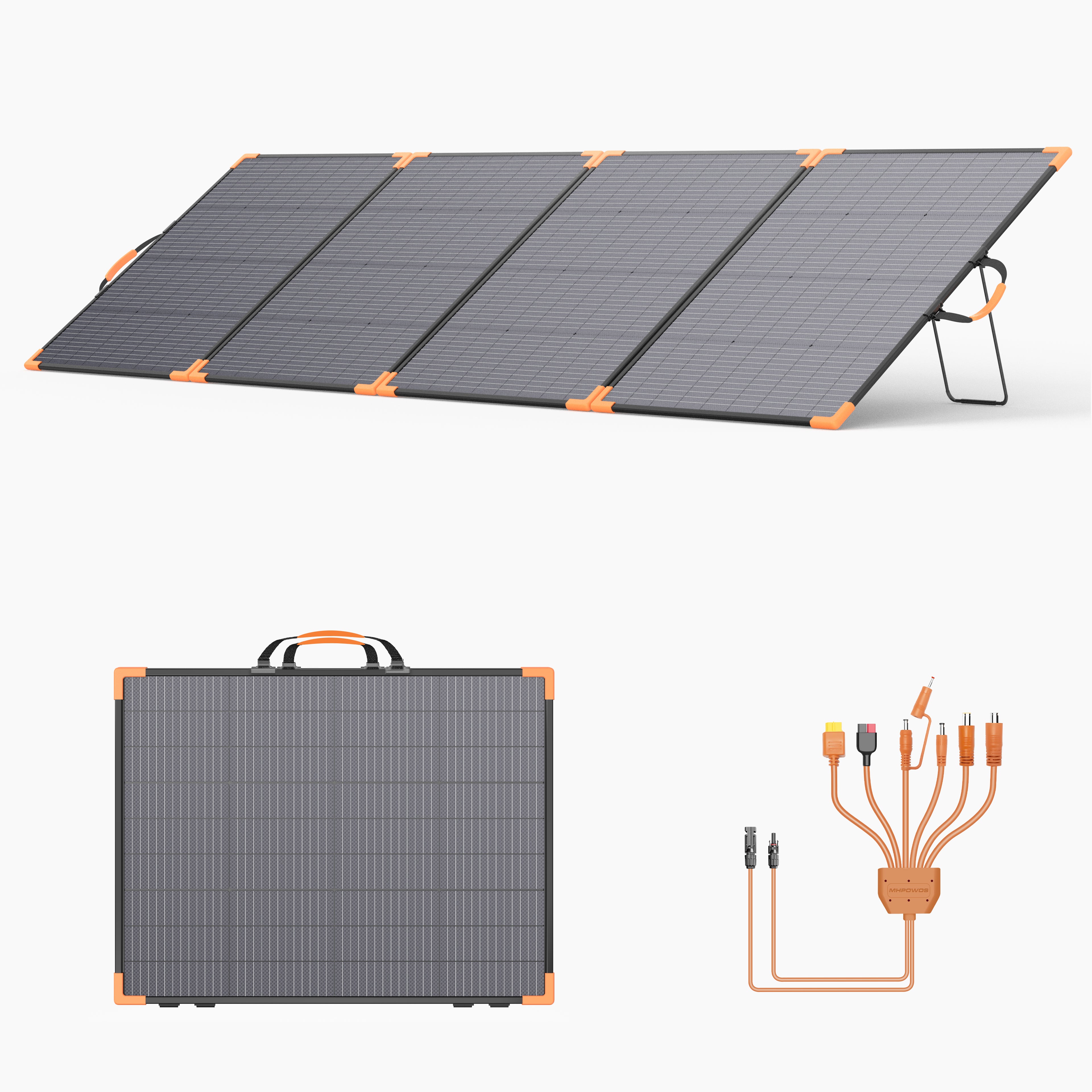 MHPOWOS 400W Bifaziales faltbares Solarpanel