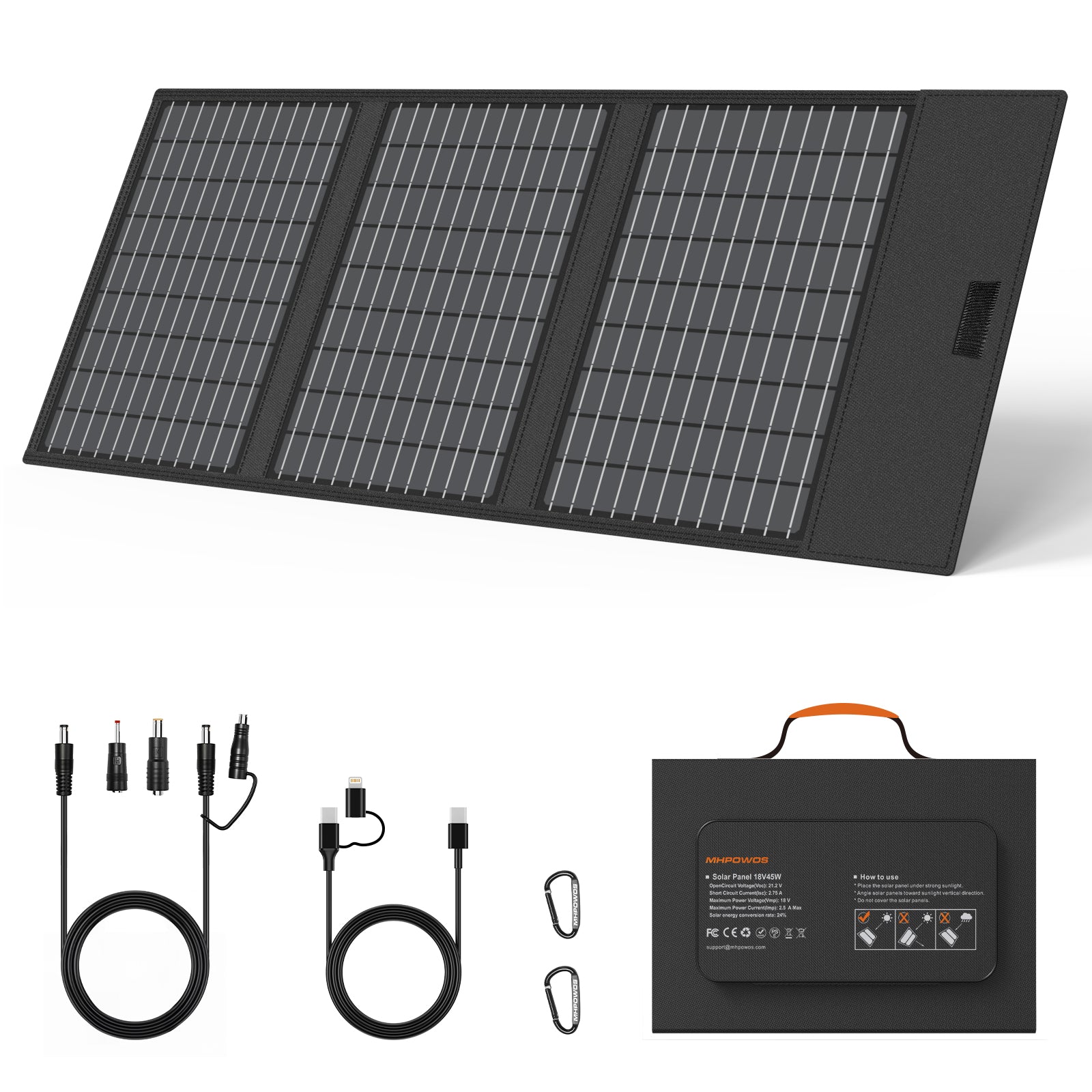 MHPOWOS 110W faltbares Solarpanel