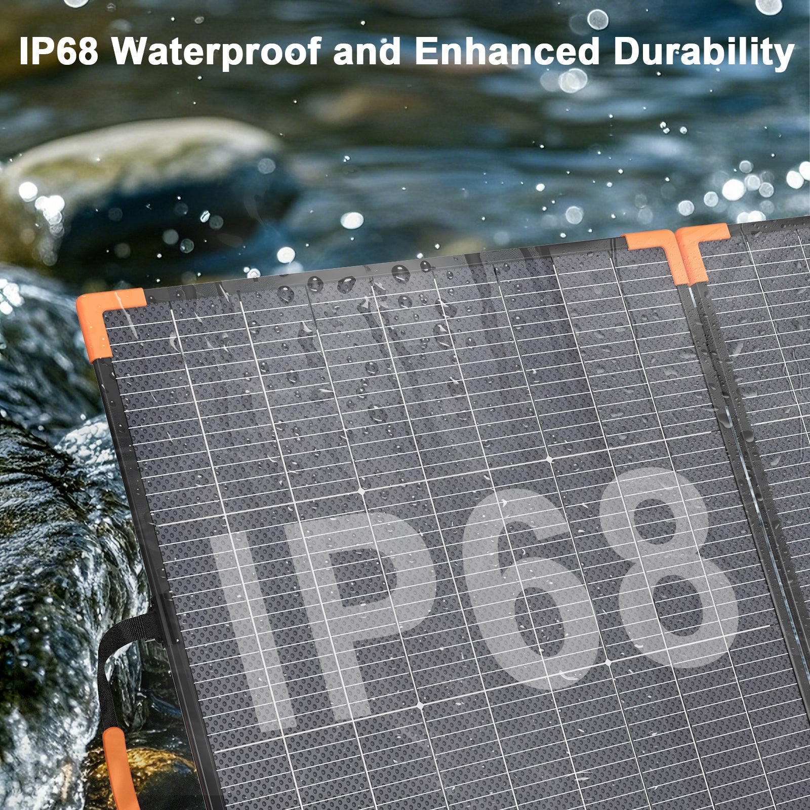 MHPOWOS 100W Bifacial Foldable Solar Panel Portable Solar Power