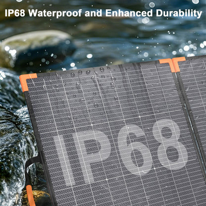 MHPOWOS 100W Bifacial Foldable Solar Panel