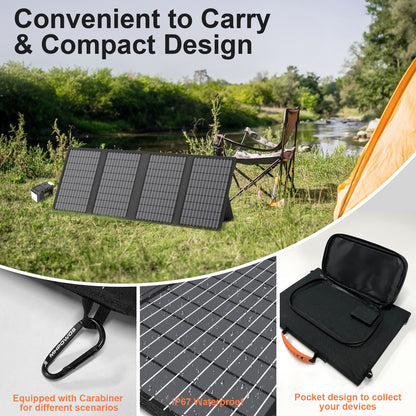 MHPOWOS 60W Portable Solar Panel