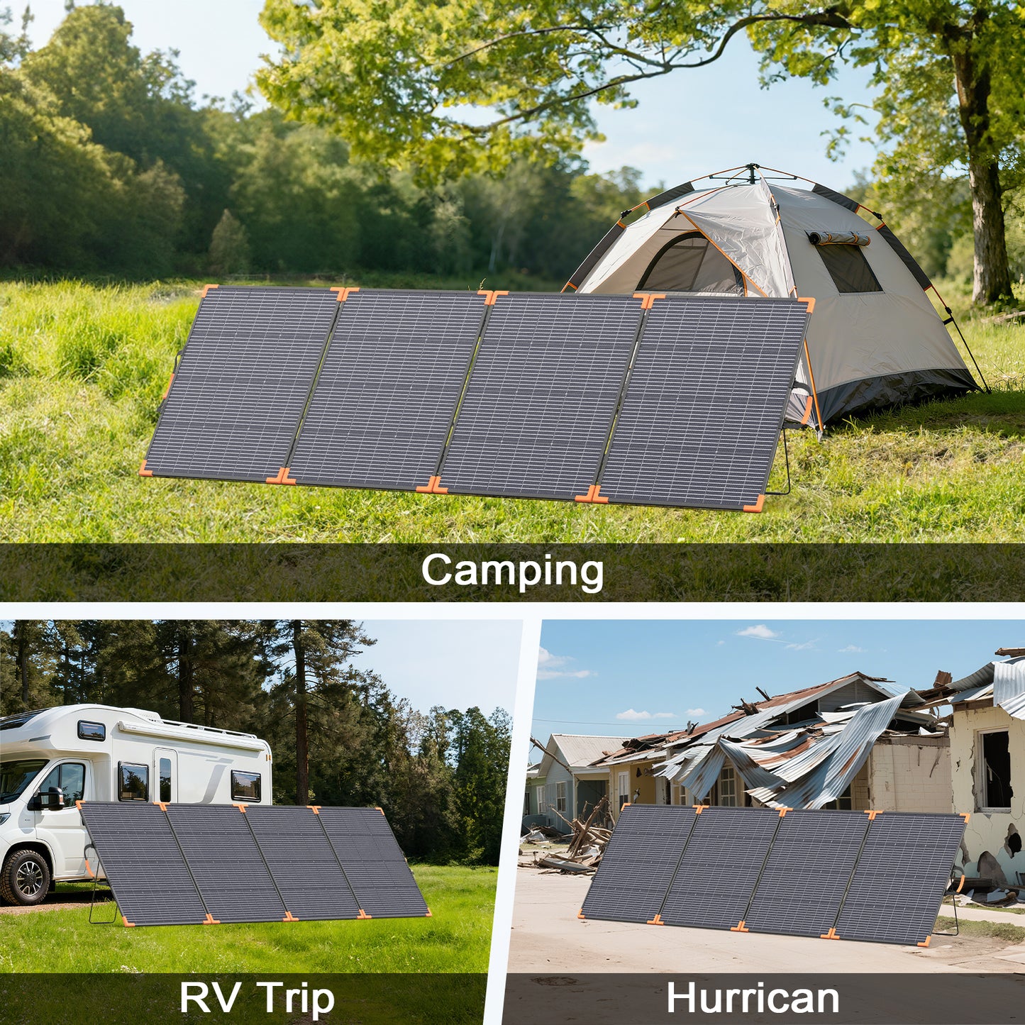 MHPOWOS 400W Bifacial Foldable Solar Panel