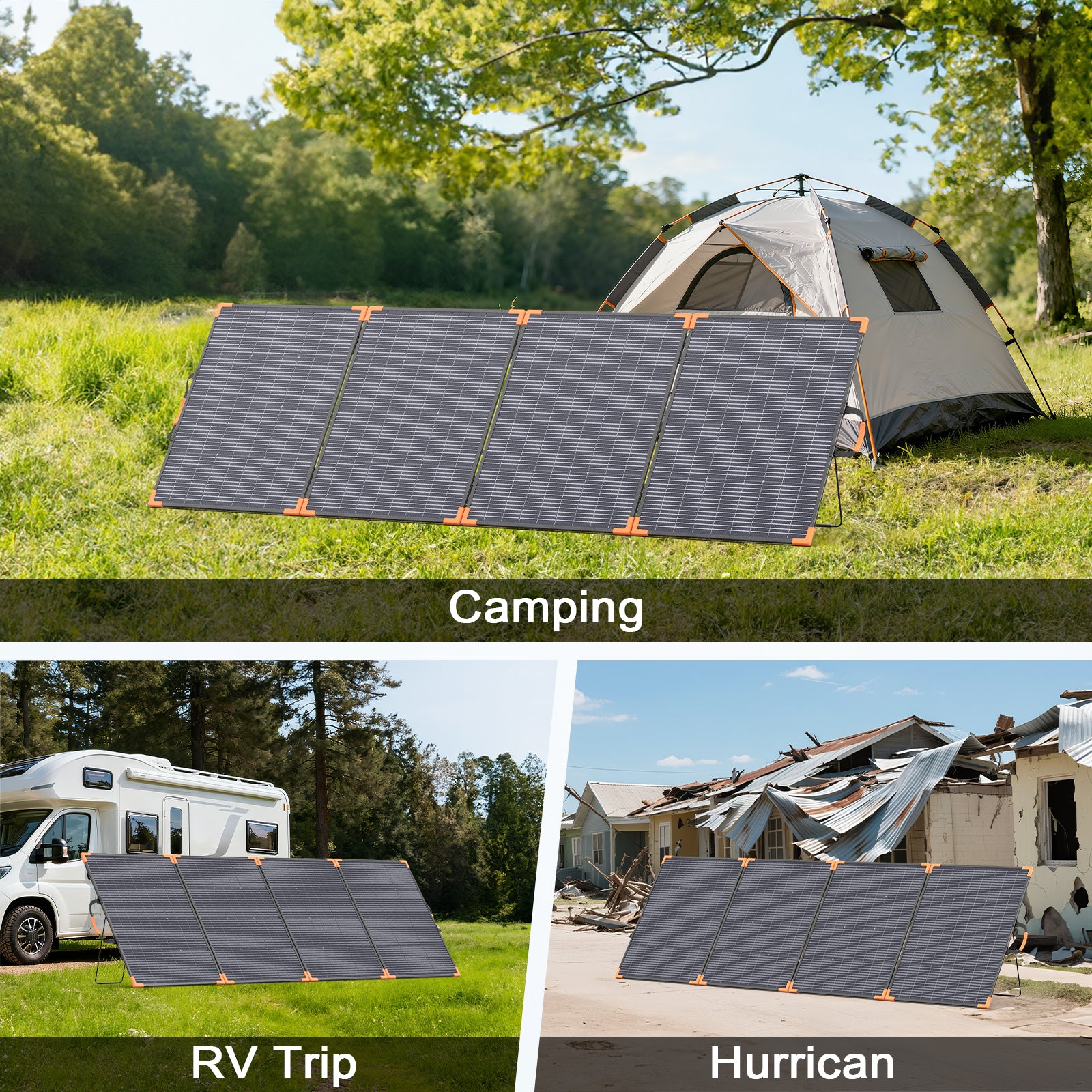 MHPOWOS 400W Bifaziales faltbares Solarpanel
