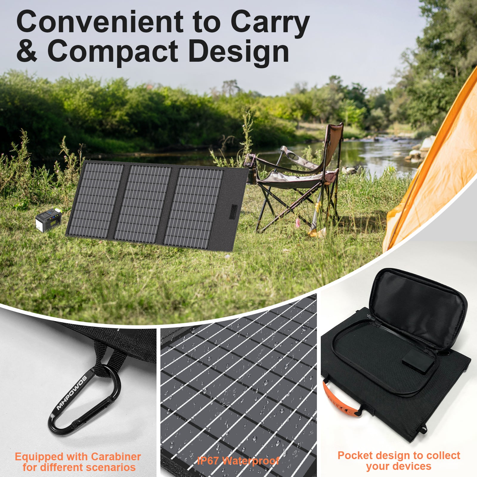 MHPOWOS 45W Tragbares Solarpanel