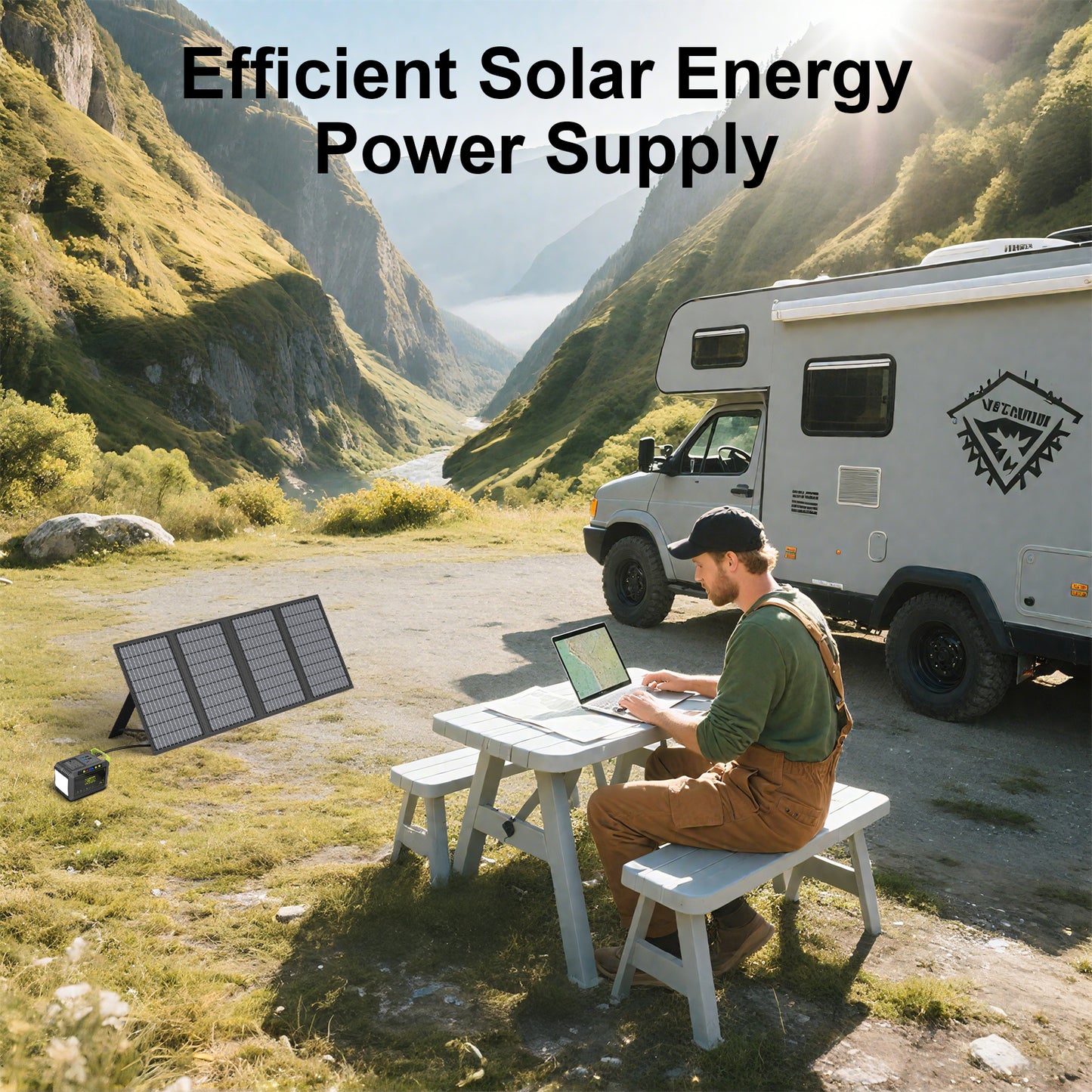 MHPOWOS 60W Portable Solar Panel