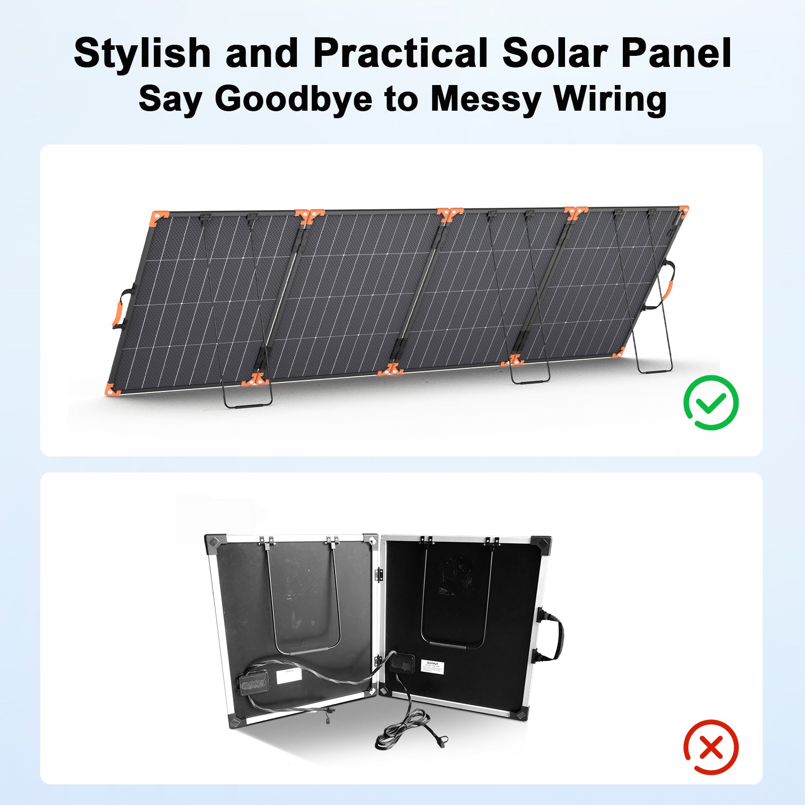 MHPOWOS 400W Bifaziales faltbares Solarpanel
