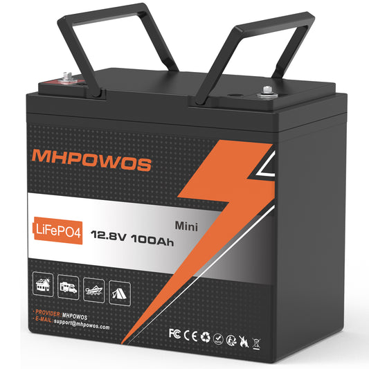 MHPOWOS 12V100Ah Mini LifePO4 Battery